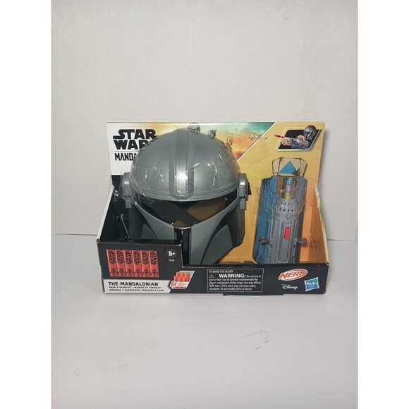 Nerf Star Wars The Mandalorian Mask & Gauntlet Combo Hasbro Disney No Darts - Picture 1 of 9